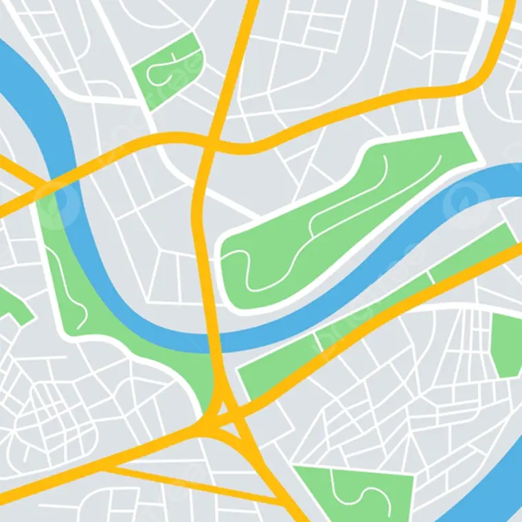 Map showing church locations